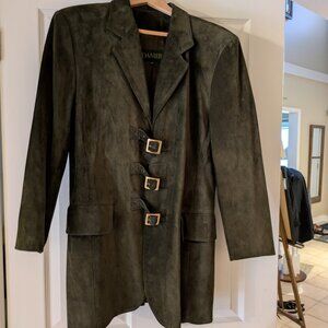 Danier Leather Moss Green Leather Jacket